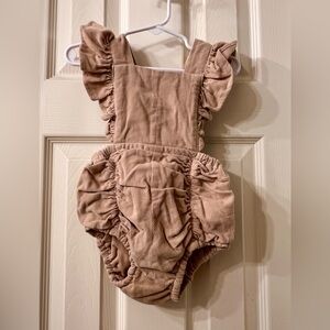 Hubble and Duke Corduroy Ruffled Romper
